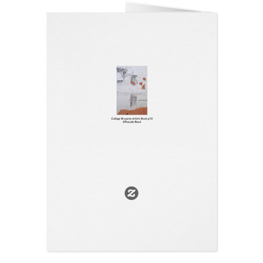 Collages Bruyants Artist's Book 10th page Card (Back)