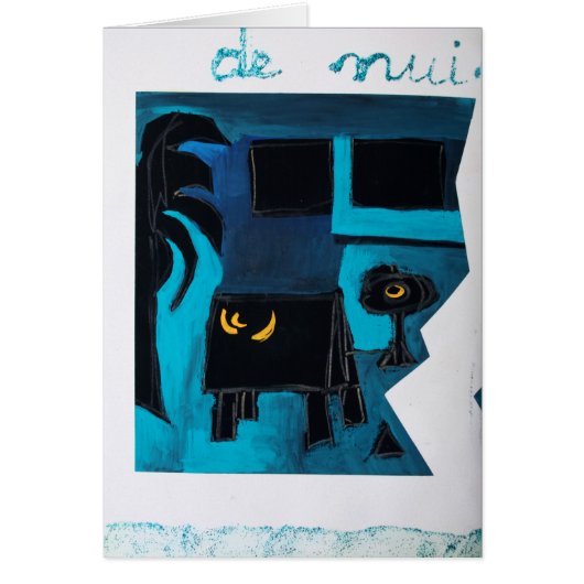 Collages Bruyants Artist's Book Blue Room Card (Front)
