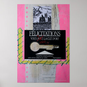 Collages Bruyants Artist's Book Congrats Key P Poster