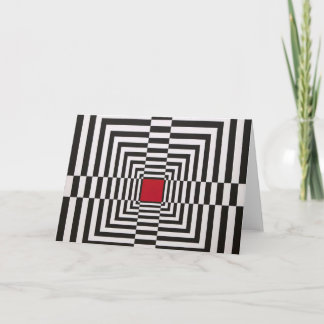 collapsing squares graphic illusion card