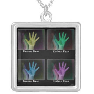 Collar Da Pop Hand Art Silver Plated Necklace