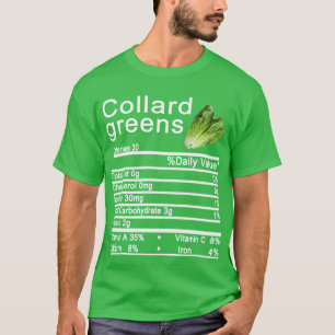 collard green Nutrition Facts Thanksgiving T-Shirt