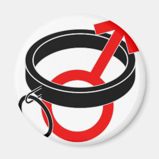 Collared male symbol. magnet