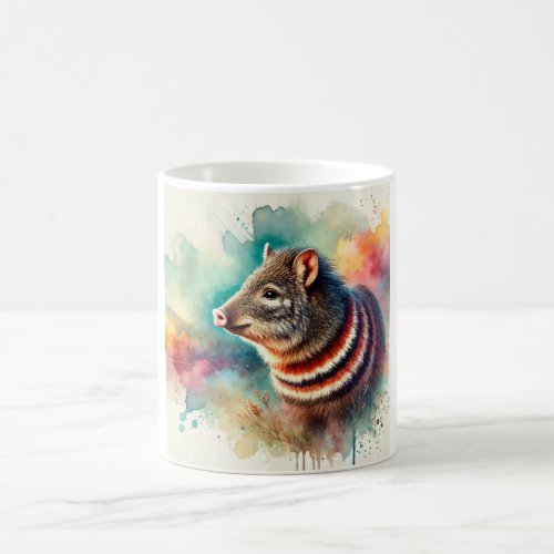 Collared Peccary 050724AREF120 _ Watercolor Coffee Mug