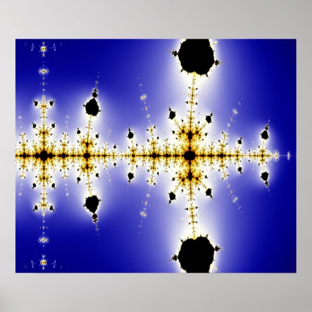 Collatz Mathematical Mandelbrot Fractal Poster (Front)