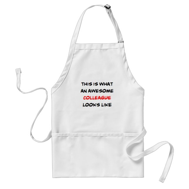 colleague, awesome adult apron (Front)