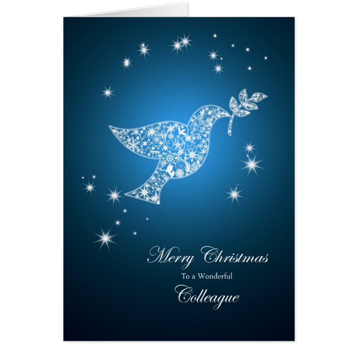 Colleague, Dove of peace Christmas card
