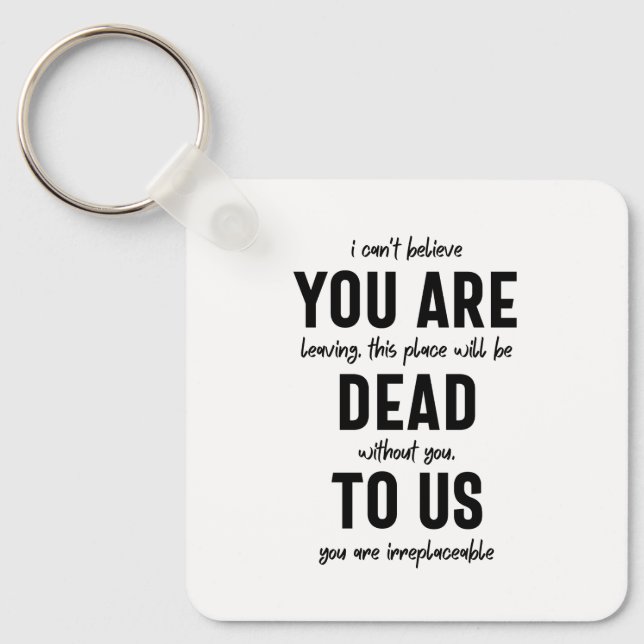 colleague farewell, retirement, coworker goodbye,  keychain (Front)