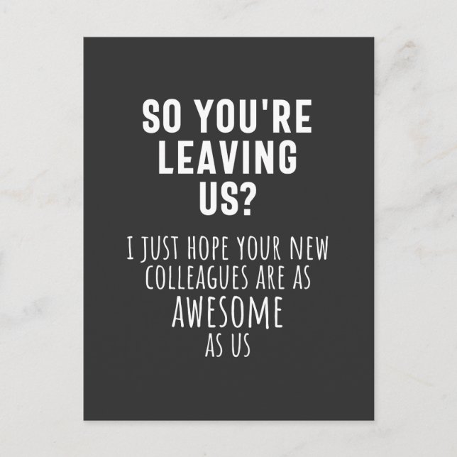 colleague farewell, retirement, coworker, goodbye, postcard (Front)