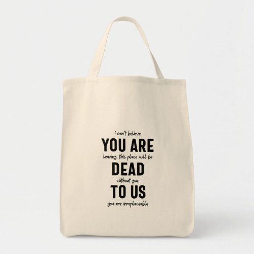 colleague farewell retirement coworker goodbye  tote bag