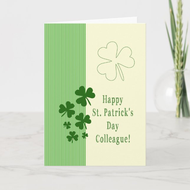 Colleague Happy St. Patrick's Day Card (Front)
