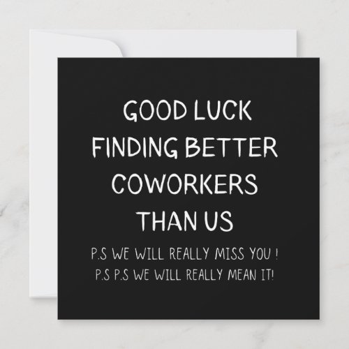 Colleague Leaving Coworker Leaving Funny New Job Advice Card