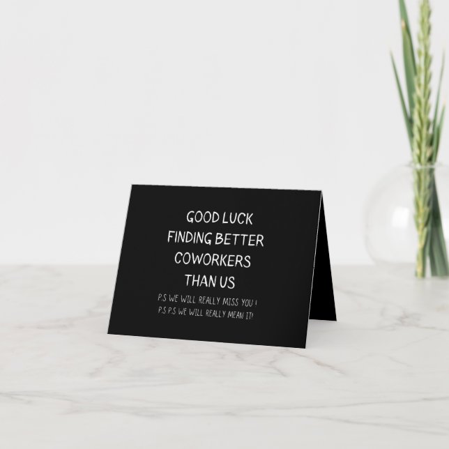 Colleague Leaving Coworker Leaving Funny New Job Announcement (Front)