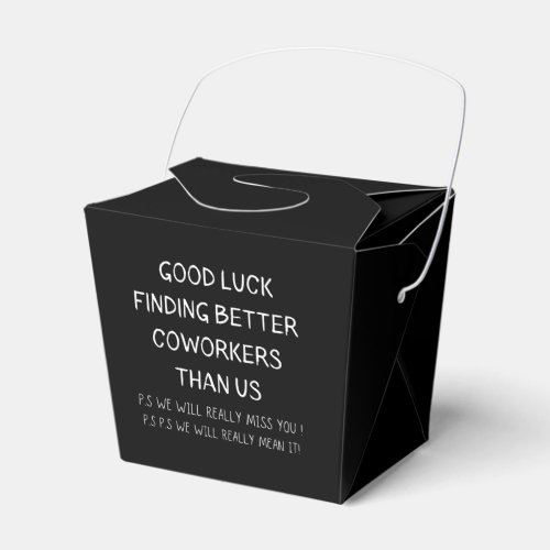 Colleague Leaving Coworker Leaving Funny New Job Favor Boxes