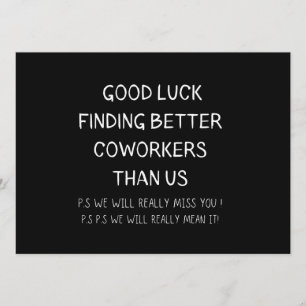 Colleague Leaving Coworker Leaving Funny New Job Menu