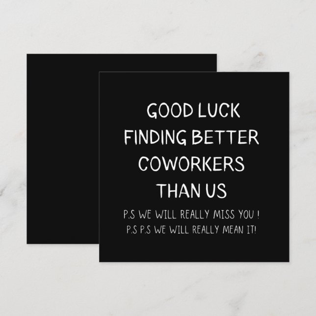 Stuff4 Biglietto Di Auguri Divertente Per Colleghi – "Good Luck Finding Better Colleagues Than Us" – Nuovo Lavoro - 2