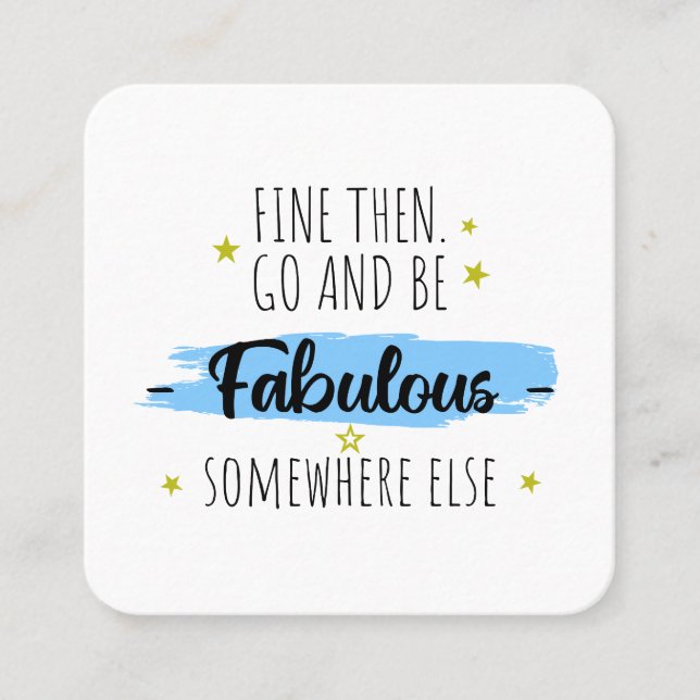 Colleague Leaving, Going Away Farewell Gift Square Business Card (Front)