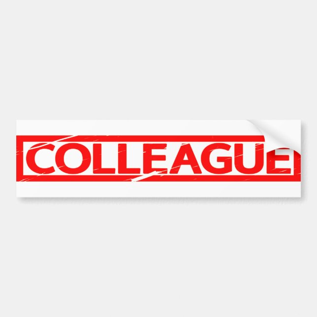 Colleague Stamp Bumper Sticker (Front)