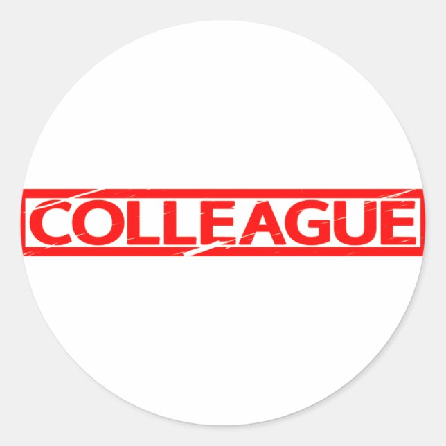 Colleague Stamp Classic Round Sticker (Front)