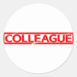Colleague Stamp Classic Round Sticker