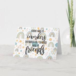 Colleague work friend gift Work BFF, friendship Card