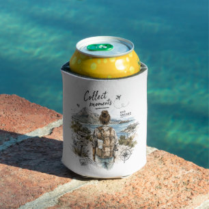Collect Moments Not Things Travel Quote Can Cooler