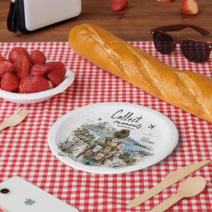 Collect Moments Not Things Travel Quote Paper Plates