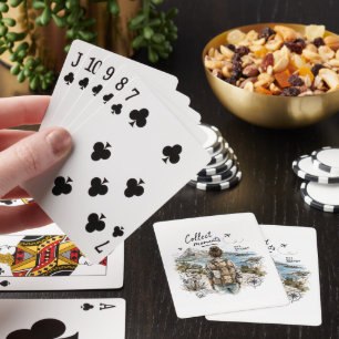 Collect Moments Not Things Travel Quote Poker Cards