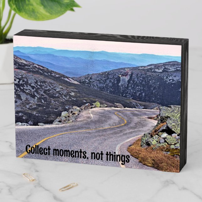 Collect Moments Not Things Wood Box Sign (In Situ Horizontal)