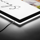 Collect Moments Script Multi Photo Collage Modern LED Sign (Corner)