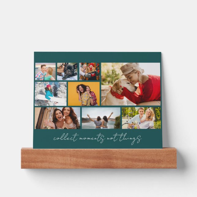 Collect Moments Script Multi Photo Collage Modern Picture Ledge (Front)
