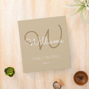 Collect / Organize Family Recipes 3 Ring Binder