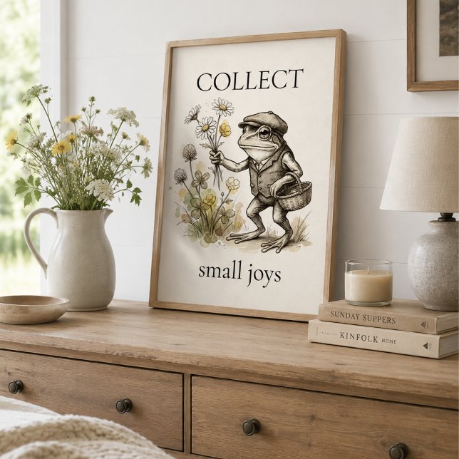  "Collect Small Joys" Frog Poster  (Creator Uploaded)