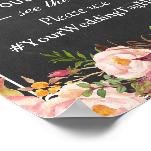 Collect Your Guests Wedding Photos Instagram Tag Poster