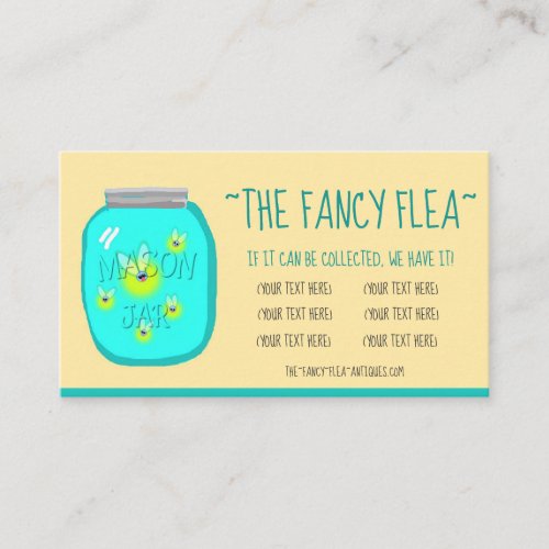 Collectables bugs in a jar business card