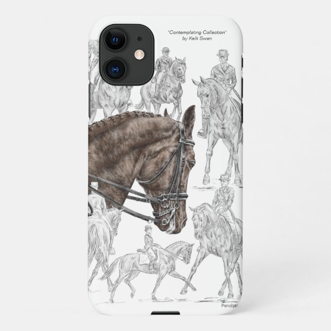 Collected Dressage Horses FEI iPhone Case (Back)