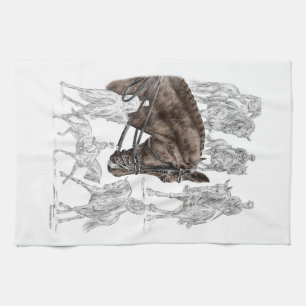 Collected Dressage Horses FEI Kitchen Towel