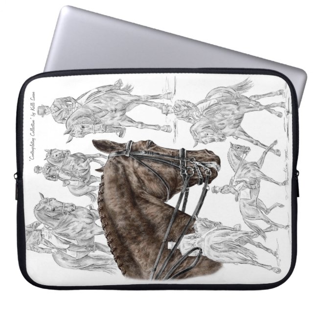 Collected Dressage Horses FEI Laptop Sleeve (Front)