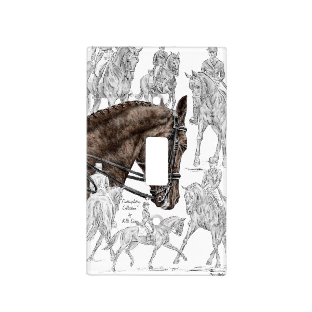 Collected Dressage Horses FEI Light Switch Cover (Front)