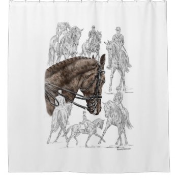 Collected Dressage Horses Fei Shower Curtain by KelliSwan at Zazzle