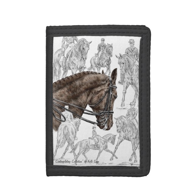 Collected Dressage Horses FEI Tri-fold Wallet (Front Vertical)