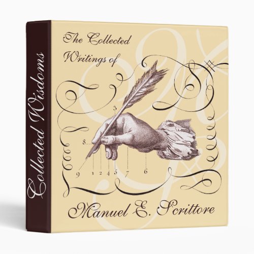 Collected Writings _ Antique Calligraphy Notebook 3 Ring Binder