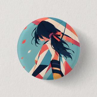 Collectible Anime button 11 Under The Parasol