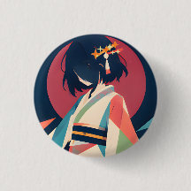 Collectible Anime inspired button 1 Crimson Moon