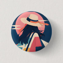 Collectible Anime inspired button 2Sunlit Wandere