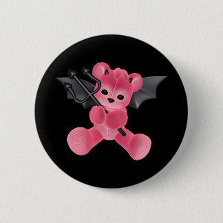♥ Collectible Art ♥ Devil Teddy Bear ♥ (bear5) Button