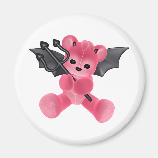 ♥ Collectible Art ♥ Devil Teddy Bear ♥ (bear5) Magnet (Front)
