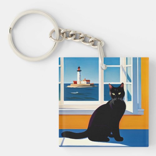 Collectible Artistic Cat Keychain