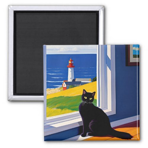 Collectible Artistic Cat Magnet