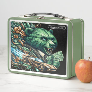 Collectible Bear Designs a Playful Metal Lunch Box